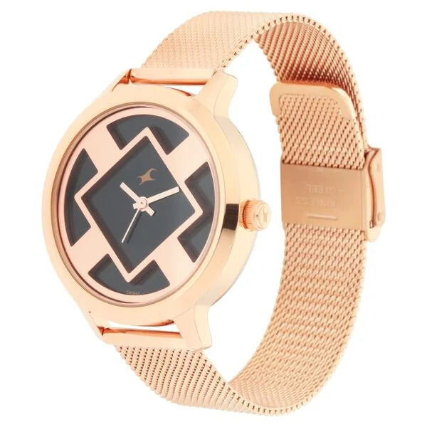 Fastrack 6291WM01 Quartz Analog Women’s Watch with Two-Tone Dial & Stainless Steel Strap