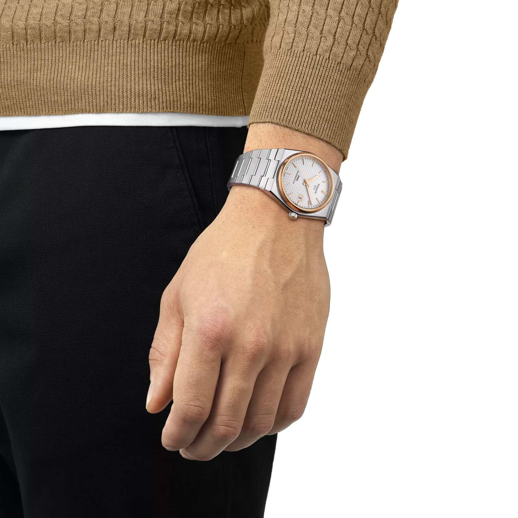 Tissot T1374072103100 PRX Powermatic 80 Silver Dial Stainless Steel Band Men Analog Automatic Watch 40 mm Swiss Made