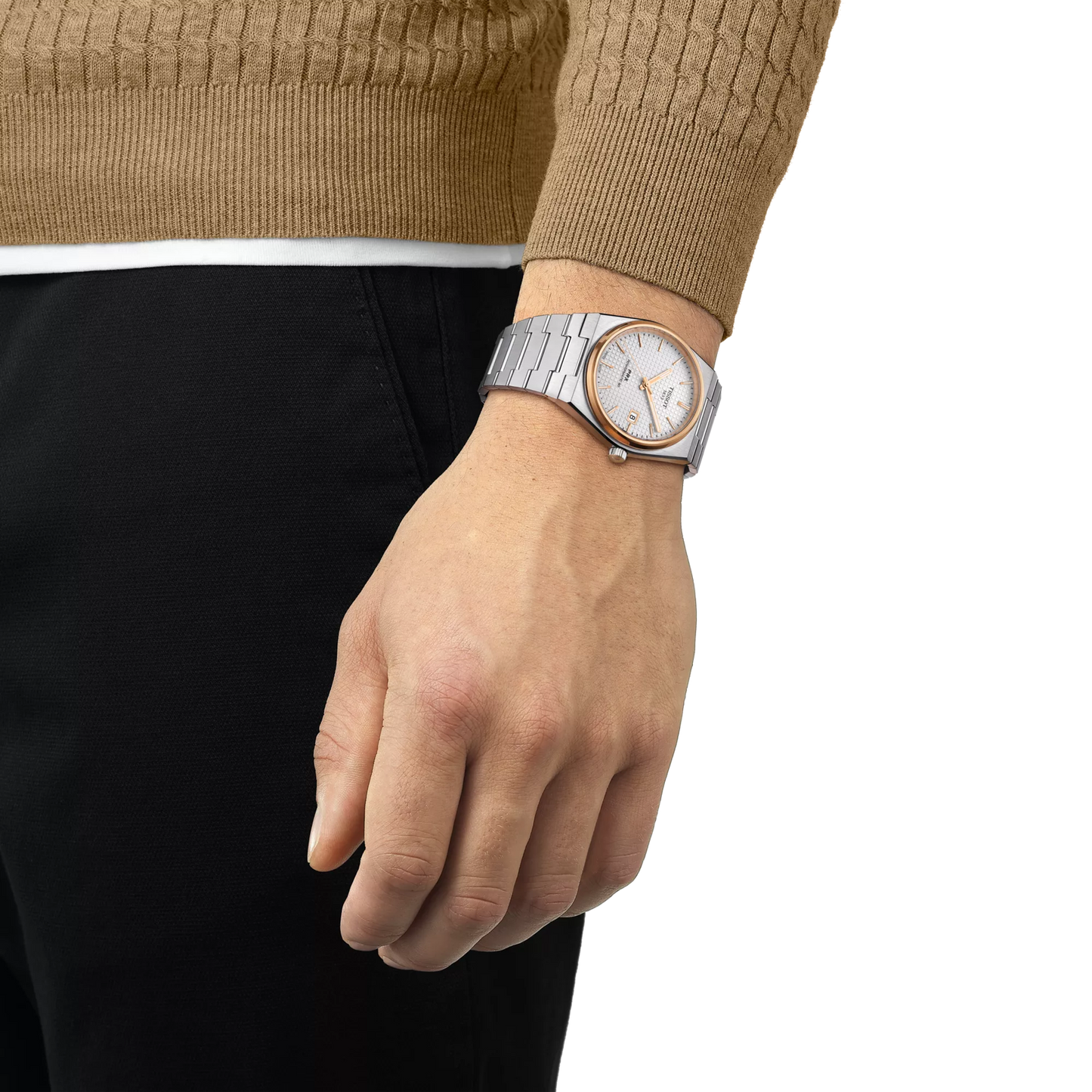 Tissot T1374072103100 PRX Powermatic 80 Silver Dial Stainless Steel Band Men Analog Automatic Watch 40 mm Swiss Made