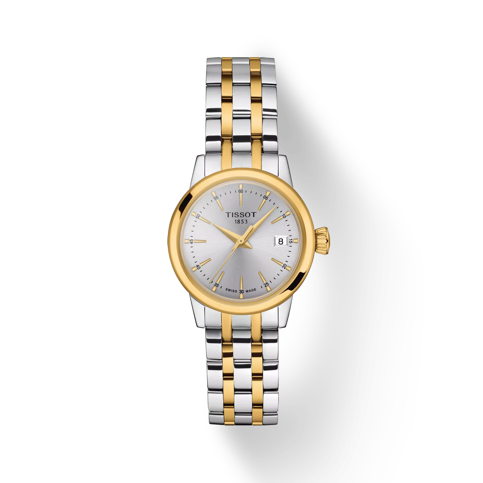 Tissot T1292102203100 Women Analog Quartz Watch with Silver Dial and Two-Tone Stainless Steel Bracelet