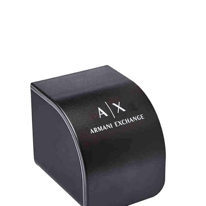 Armani Exchange AX1722I Men's Quartz Chronograph Watch Black CD Texture Dial Black Stainless Steel Bracelet