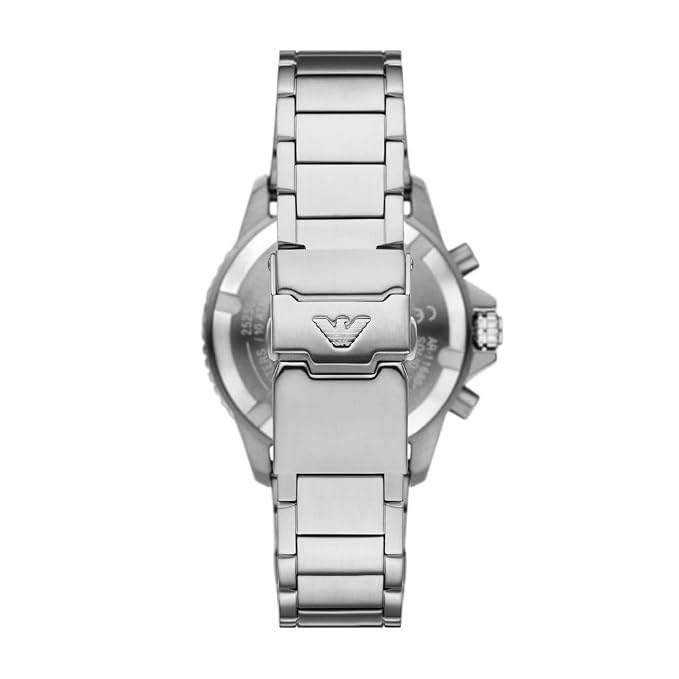 Emporio Armani AR11681I World Explorer Men's Solar Chronograph Blue Dial Stainless Steel Watch