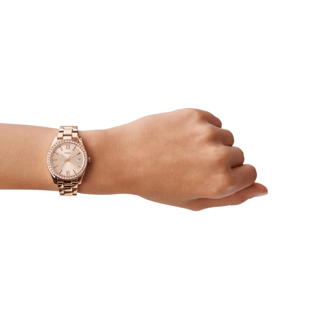 Fossil ES4318I Scarlette Women’s Rose Gold Dial Quartz Analog Watch