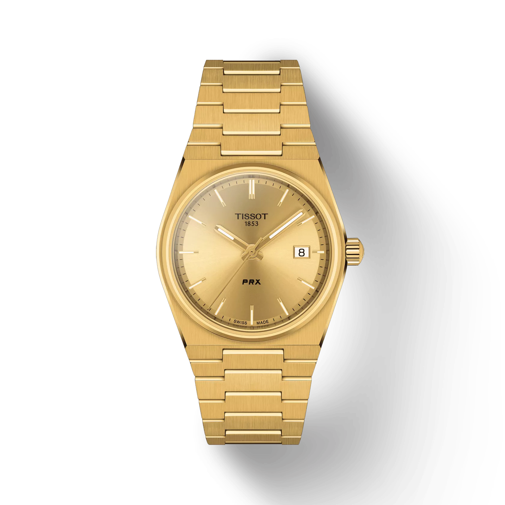 Tissot T1372103302100 PRX 35 mm Champagne Dial Gold PVD Stainless Steel Bracelet Women Analog Quartz Watch