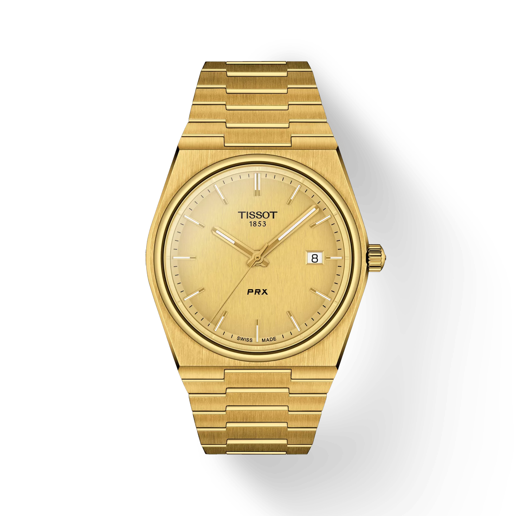 Tissot T1374103302100 Men Analog Quartz Watch with Champagne Dial, Yellow Gold & Stainless Steel Bracelet