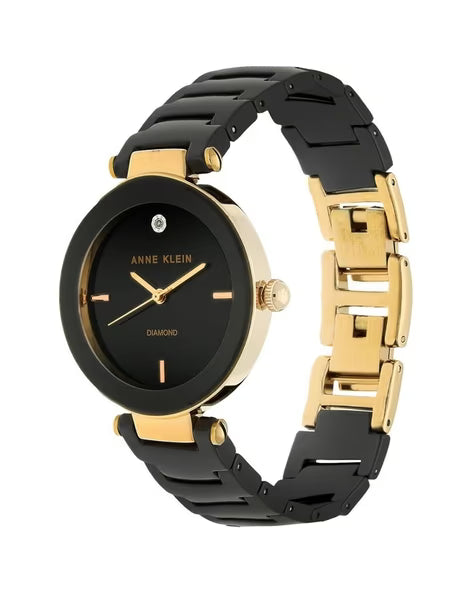 Durable black ceramic strap with jewelry clasp for a secure fit.