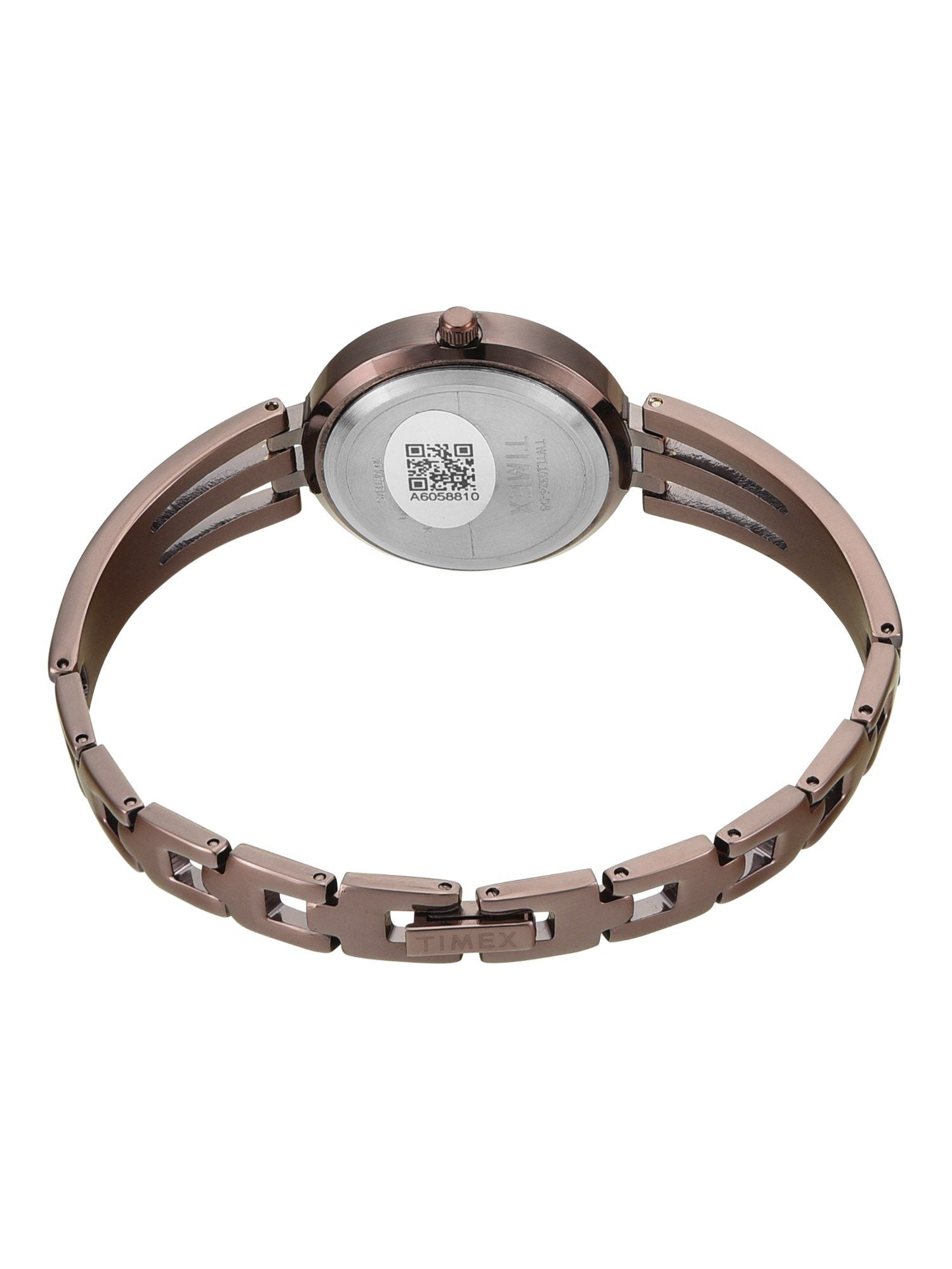 Timex TWTL10324 Women’s Brown Dial Analog Watch with Brown Brass Strap