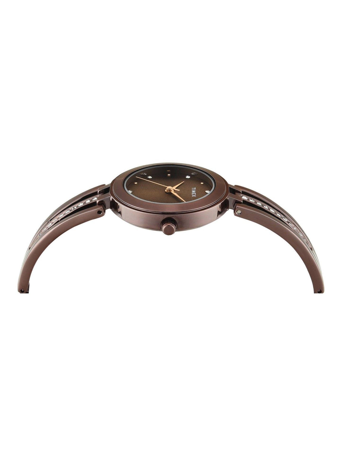Timex TWTL10324 Women’s Brown Dial Analog Watch with Brown Brass Strap