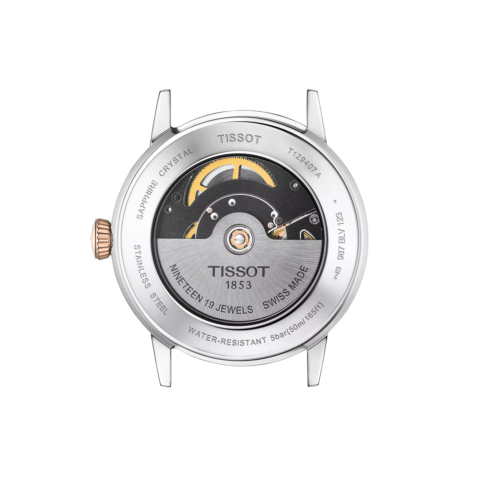 Tissot T1294072203100 Analog Classic Men Dream Swissmatic Automatic Stainless Steel Two-Tone Silver Dial 42mm Male Watch