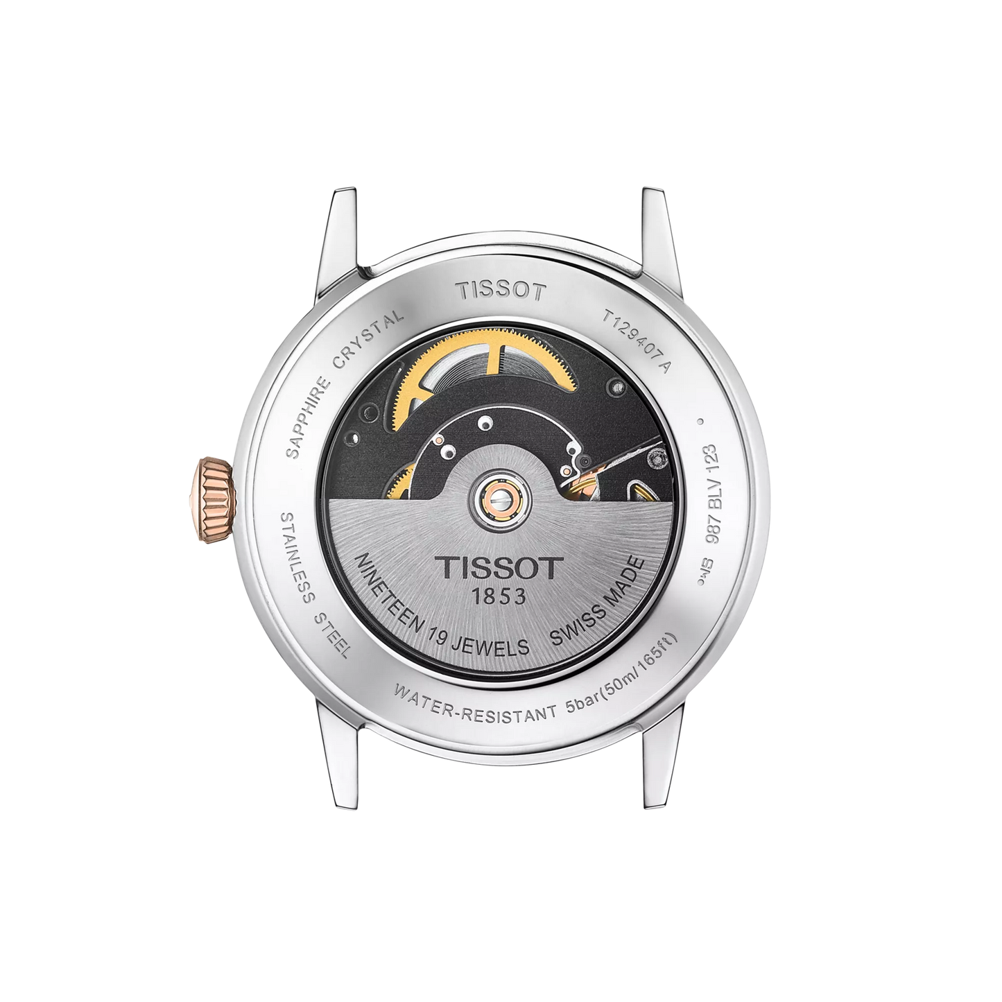 Tissot T1294072203100 Analog Classic Men Dream Swissmatic Automatic Stainless Steel Two-Tone Silver Dial 42mm Male Watch