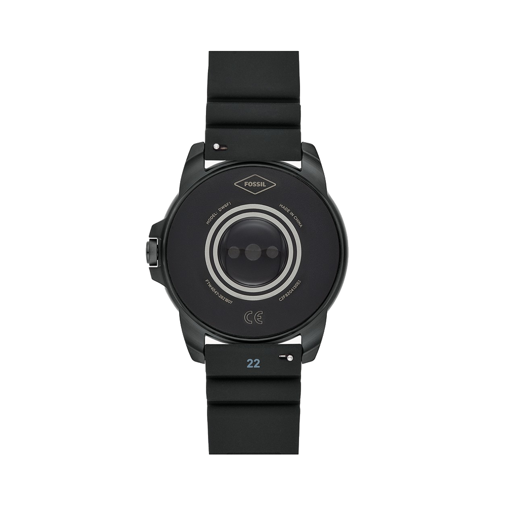 Fossil FTW4047 Men's Gen 5E Smartwatch Black AMOLED Display Black Silicone Strap