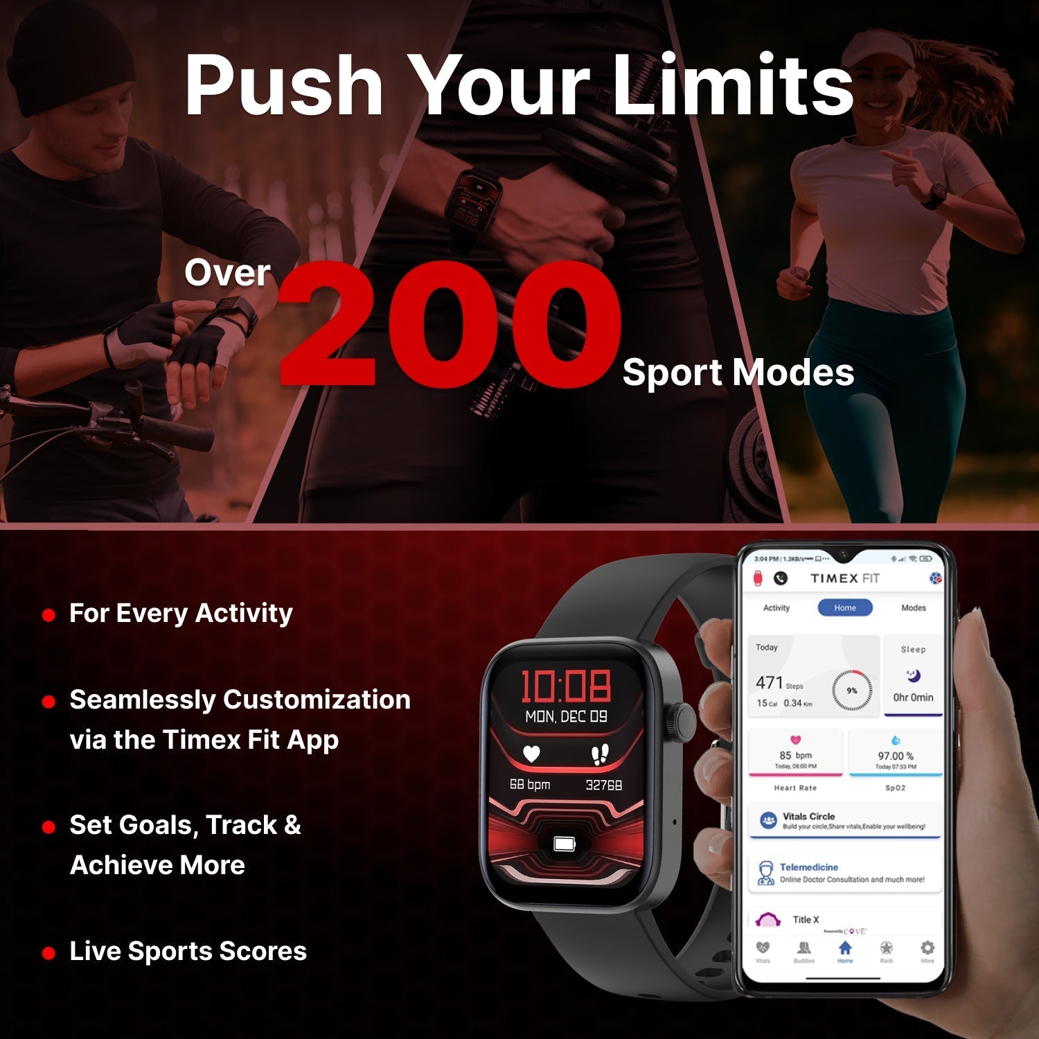 Timex TWIXW900T iConnect Navigator Unisex Smartwatch with  Bluetooth Calling & Navigation
