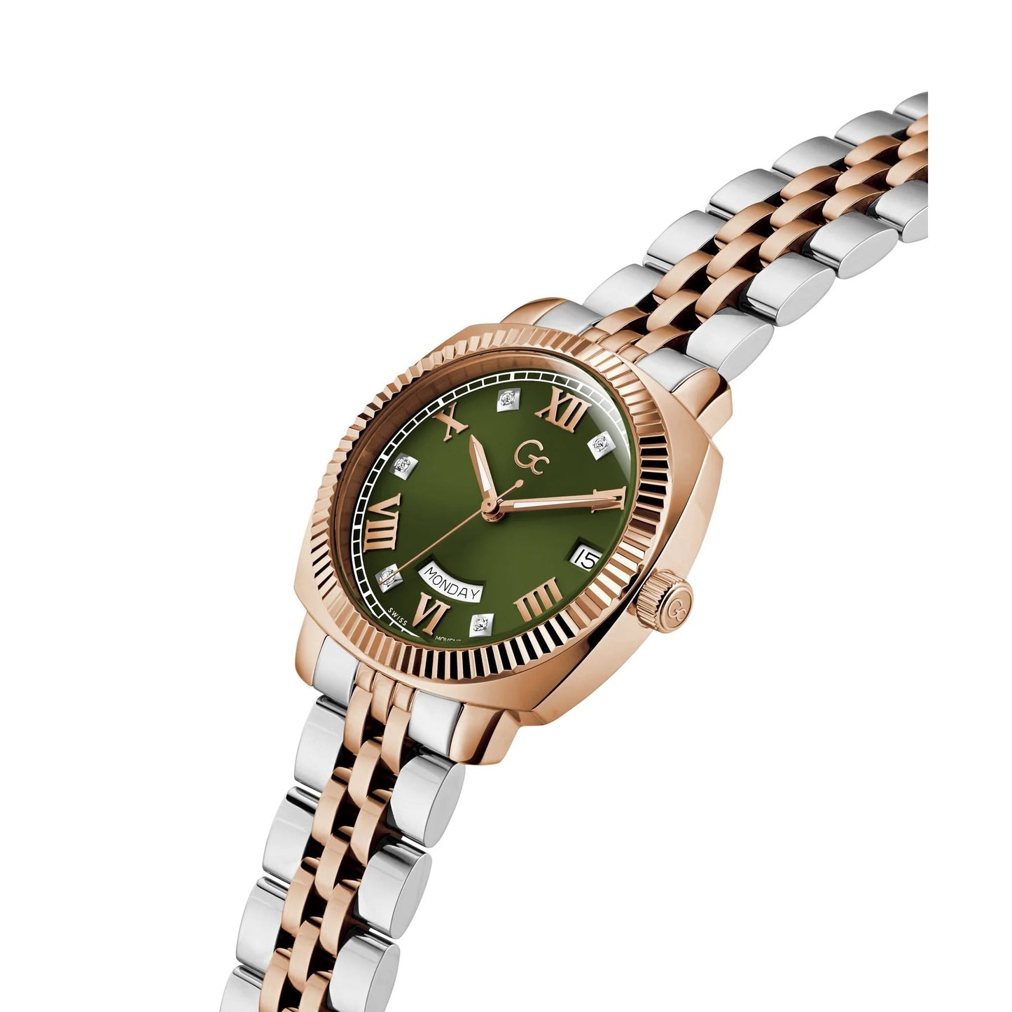 GC Z44004L3 Flair Coussin Lady Women's Swiss Made Green Analog Watch