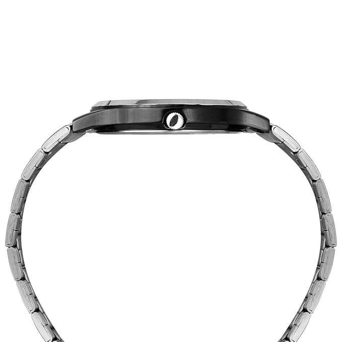 Timex TW000R465 Men’s Black Dial Quartz Analog Round Stainless Steel Watch