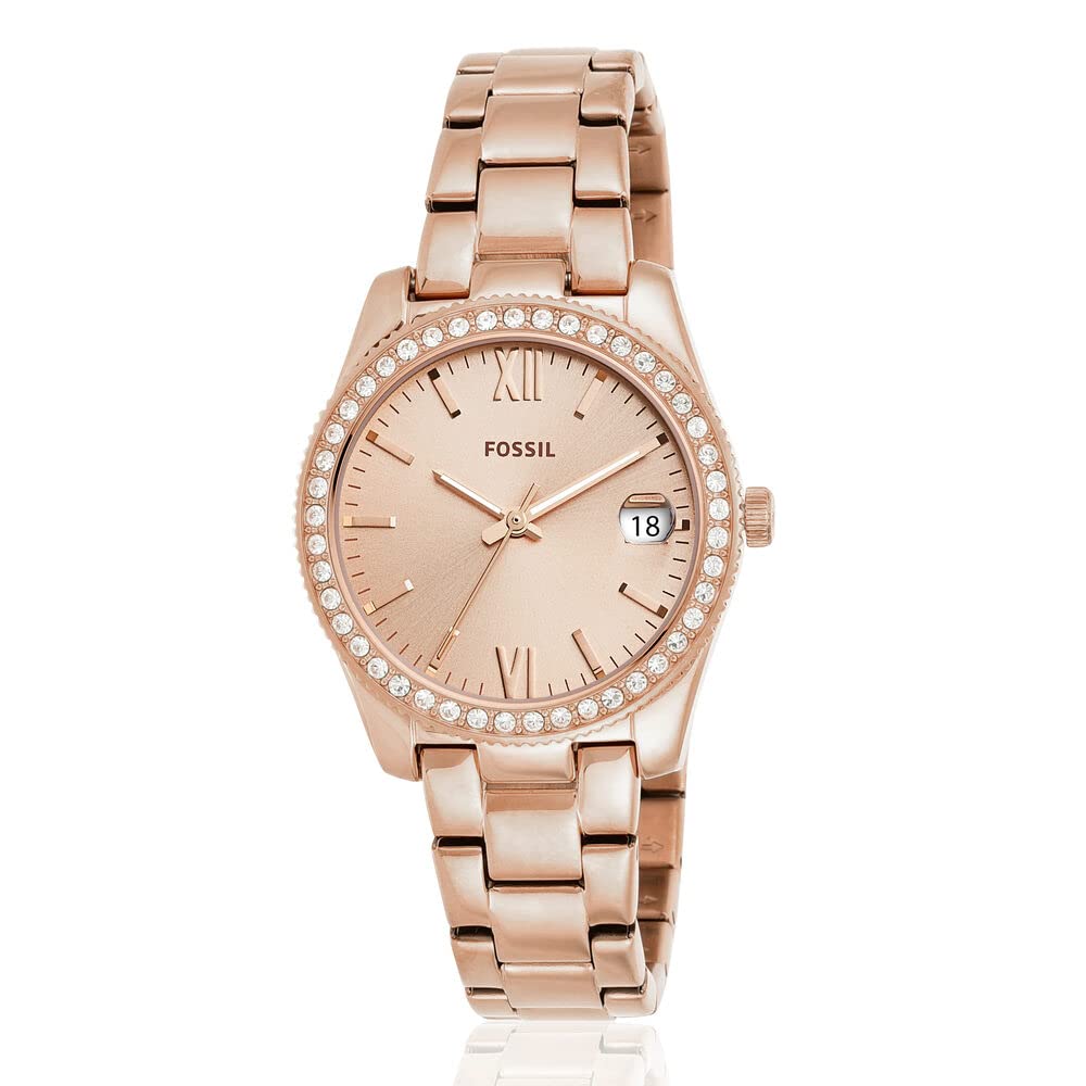 Fossil ES4318I Scarlette Women’s Rose Gold Dial Quartz Analog Watch