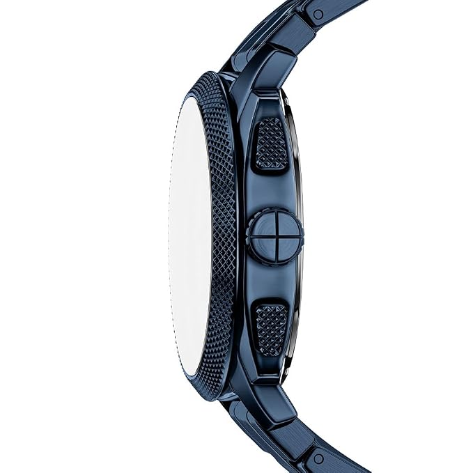 Fossil FS6167I Men's Quartz Chronograph Watch Blue Dial Blue Stainless Steel Strap