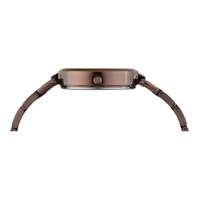 Timex TW000X272 Women’s Brown Dial Analog Watch with Stainless Steel Strap