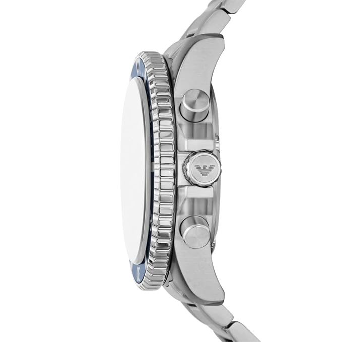 Emporio Armani AR11681I World Explorer Men's Solar Chronograph Blue Dial Stainless Steel Watch