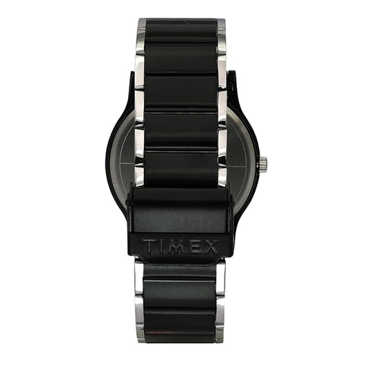 Timex TW000R465 Men’s Black Dial Quartz Analog Round Stainless Steel Watch