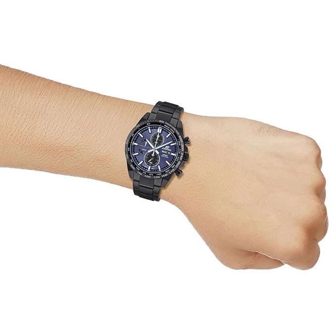 Casio ED698 Edifice Blue Chronograph Stainless Steel Men's Watch
