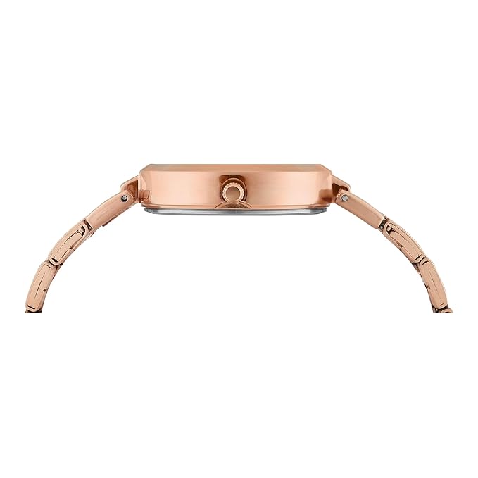 Timex TW000X276 Women’s Rose-Gold Dial Analog Watch with Stainless-Steel Strap
