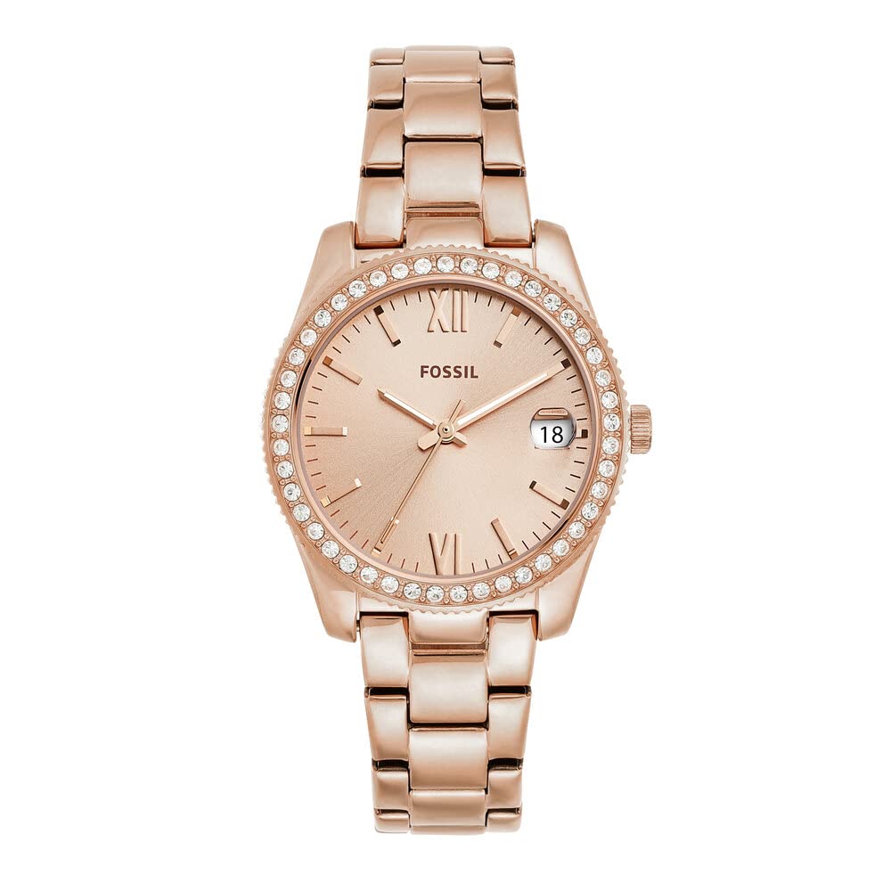 Fossil ES4318I Scarlette Women’s Rose Gold Dial Quartz Analog Watch