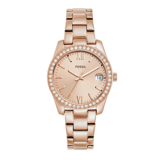 Fossil ES4318I Scarlette Women’s Rose Gold Dial Quartz Analog Watch