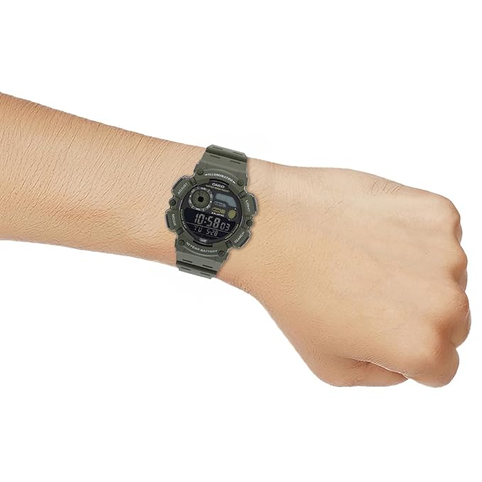 Casio D350 Youth Digital Green Resin Strap Men's Watch