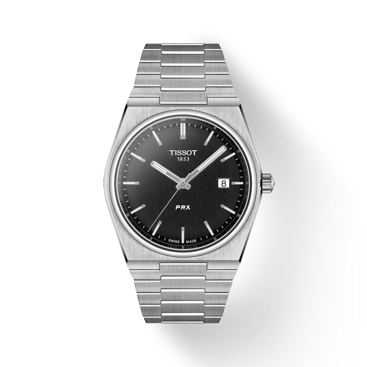 Tissot T1374101105100 Black Dial 40 mm Men’s Swiss Quartz PRX Watch – Stainless Steel Case & Bracelet, Sapphire Crystal Tissot PRX Men