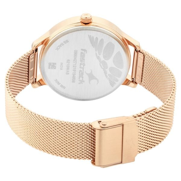 Fastrack 6291WM01 Quartz Analog Women’s Watch with Two-Tone Dial & Stainless Steel Strap