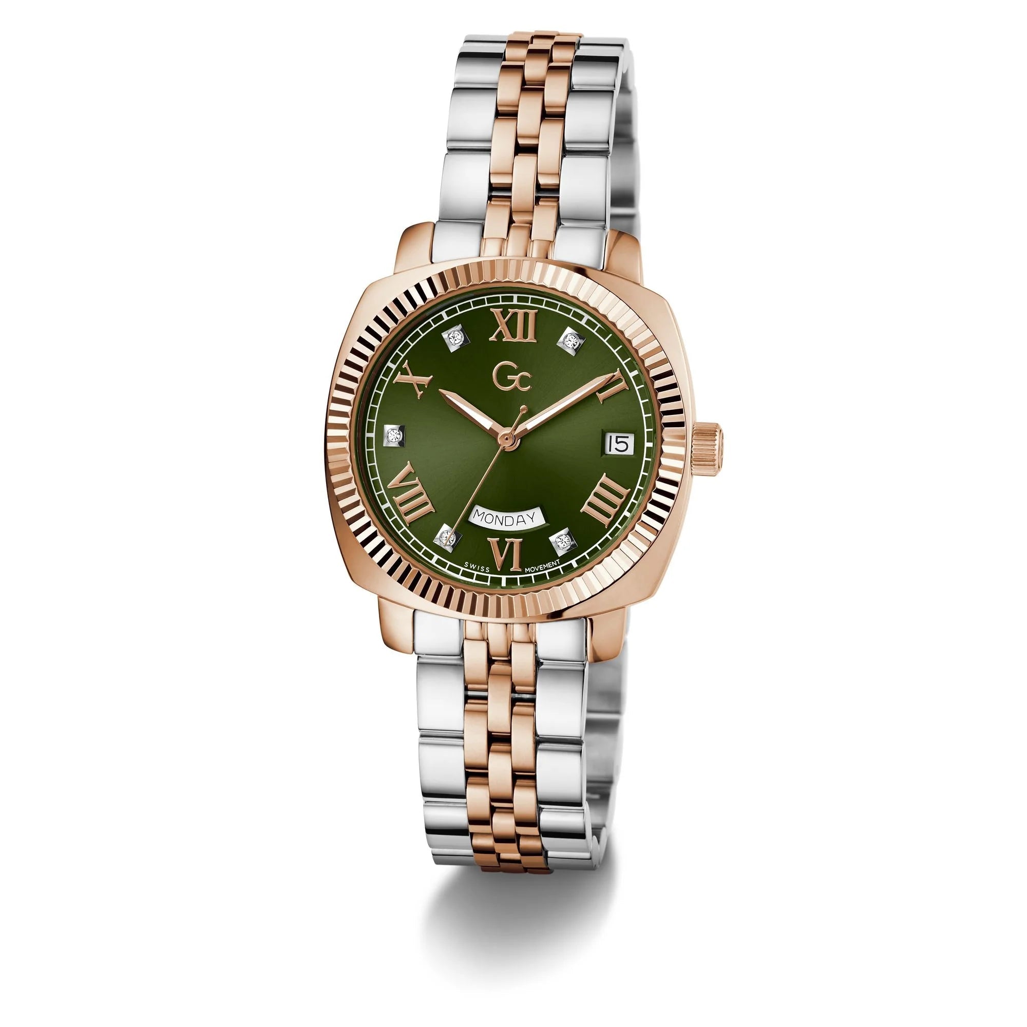 GC Z44004L3 Flair Coussin Lady Women's Swiss Made Green Analog Watch