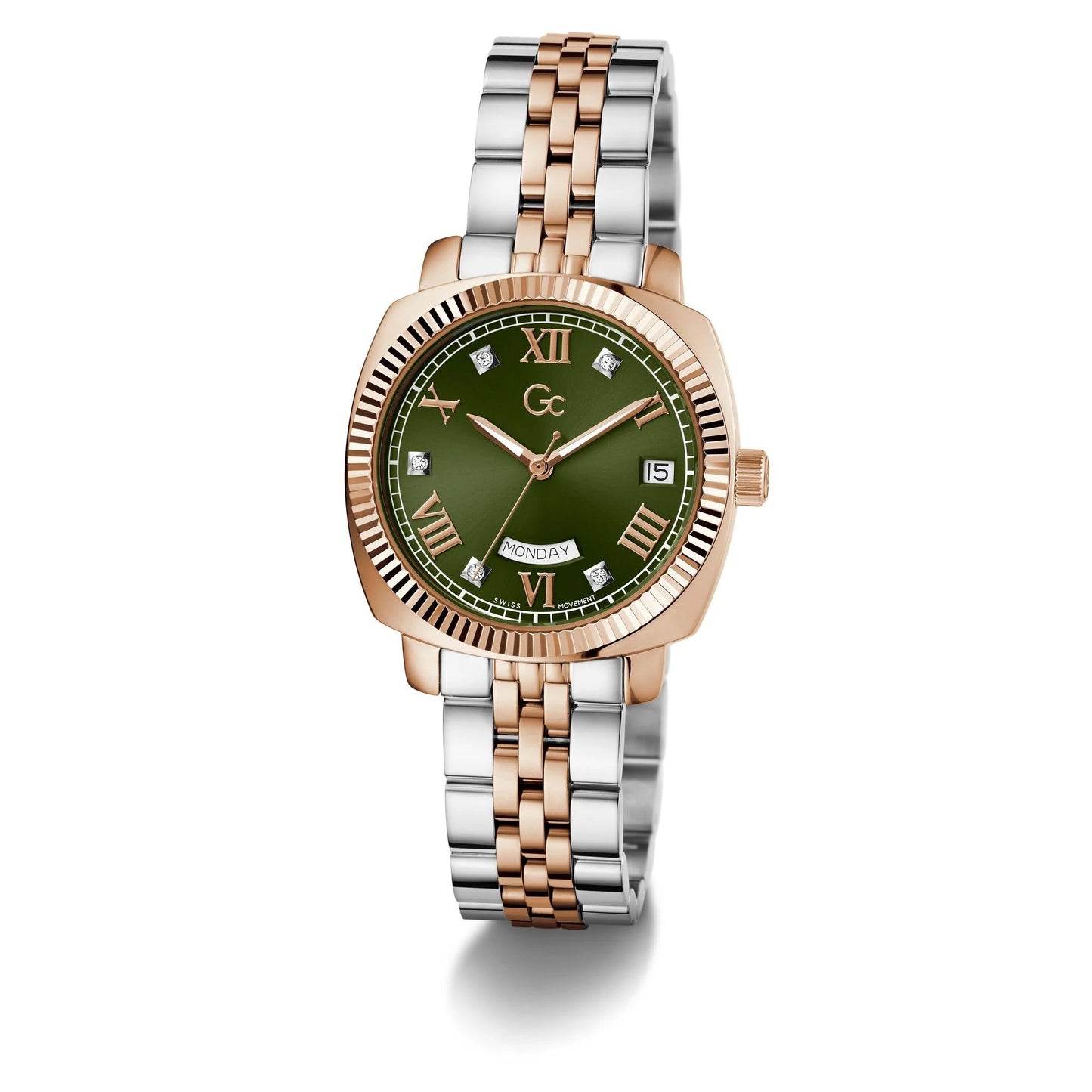 GC Z44004L3 Flair Coussin Lady Women's Swiss Made Green Analog Watch
