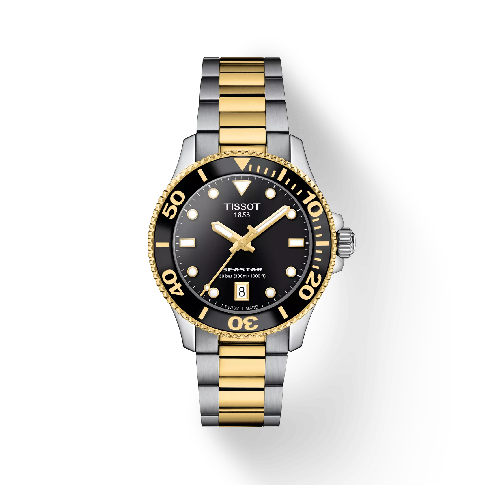 Tissot T1202102205100 Seastar 1000 Unisex Analog Quartz Black Dial Watch