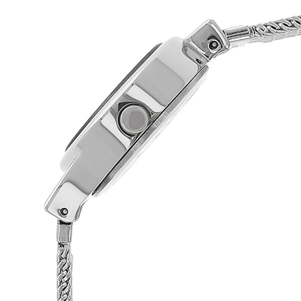 Fastrack 6015SM01 Analog Quartz Women Watch – White Dial, Silver Stainless Steel Mesh Strap, 30 m Water Resistance