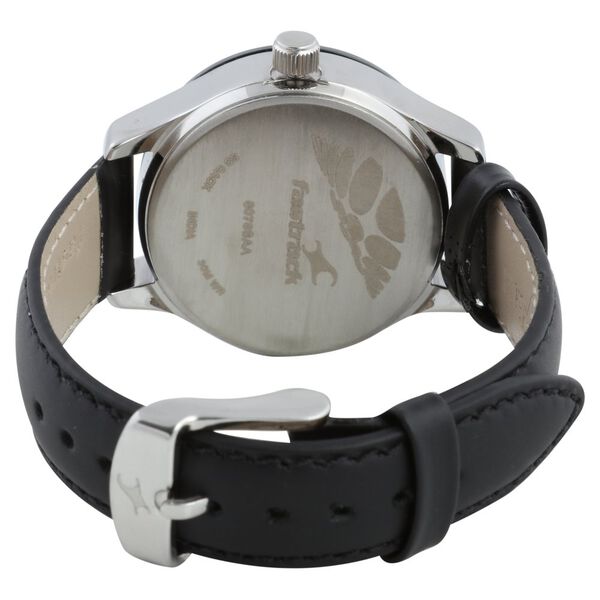 Fastrack 6078SL11 Quartz Multifunction Black Dial Black Leather Strap Women’s Watch