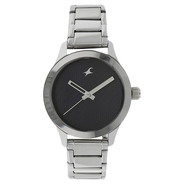Fastrack 6078SM04 Analog Quartz Women Watch – Blue Dial, Silver Stainless Steel Strap, Casual Everyday Style