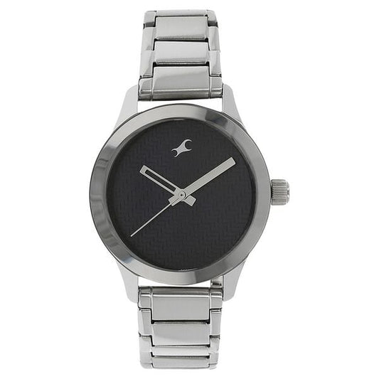 Fastrack 6078SM04 Analog Quartz Women Watch – Blue Dial, Silver Stainless Steel Strap, Casual Everyday Style