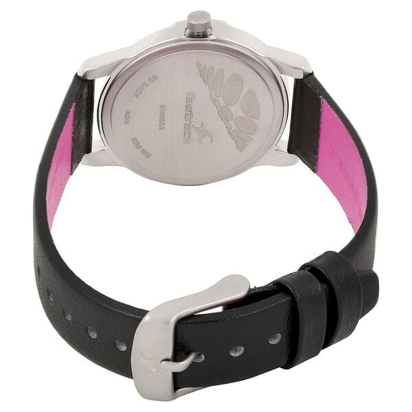 Fastrack 6099SL02 Quartz Analog Black Dial Leather Strap Watch for Women