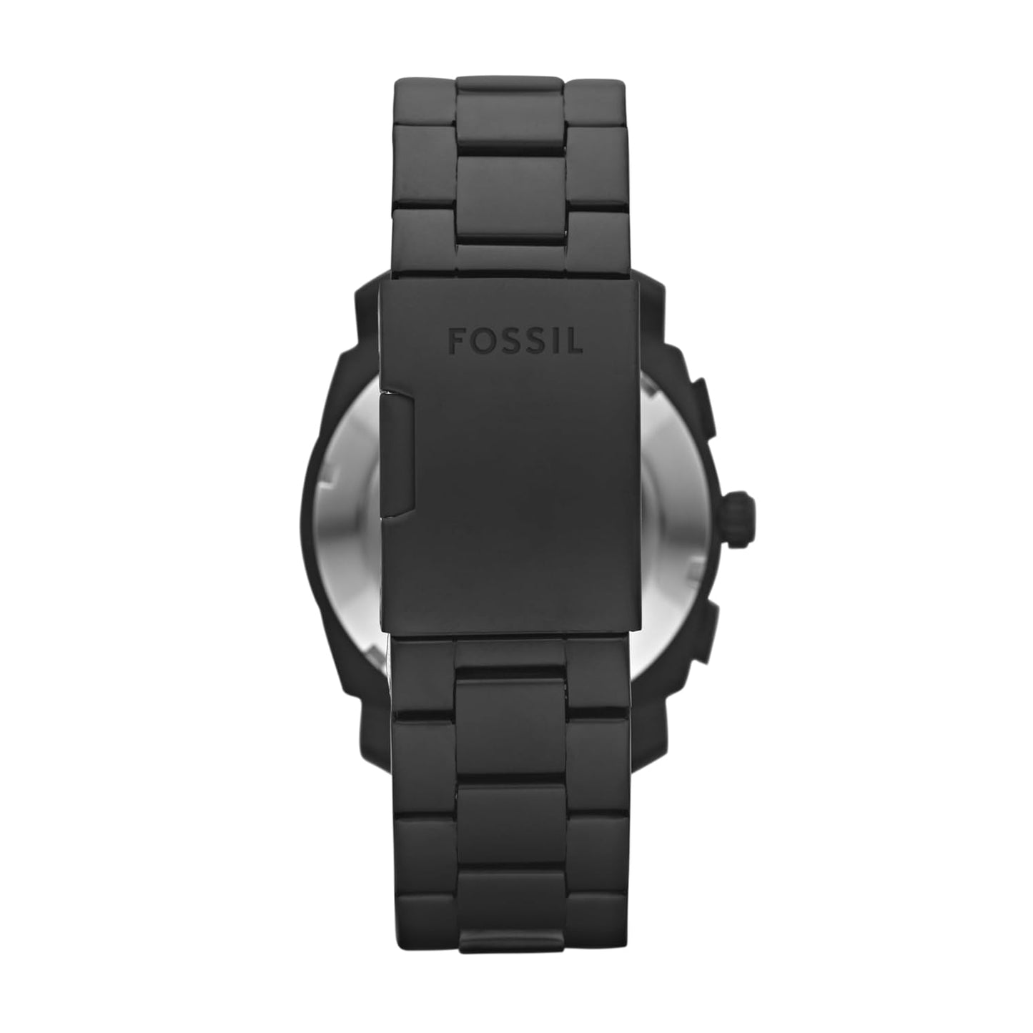 Fossil FS4682I Men's Quartz Chronograph Watch Black Dial Black Stainless Steel Strap