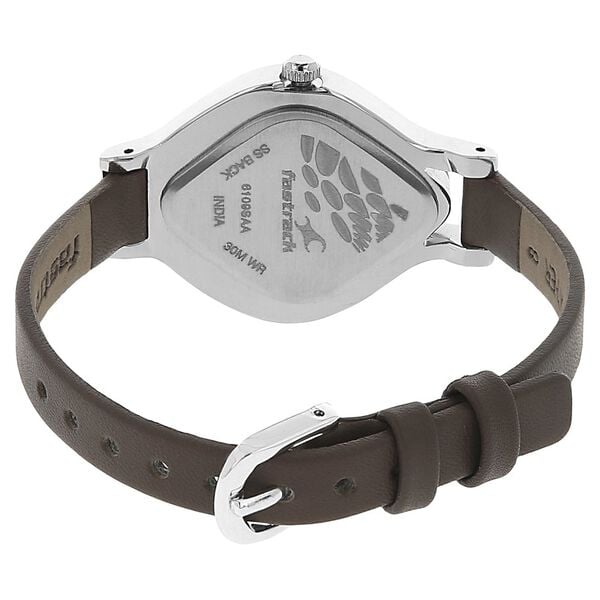 Fastrack 6109SL02 Quartz Analog Brown Dial Brown Leather Strap Women’s Watch