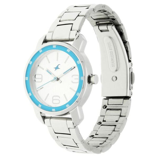Fastrack 6111SM01 Quartz Analog Silver Dial Stainless Steel Strap Women’s Watch