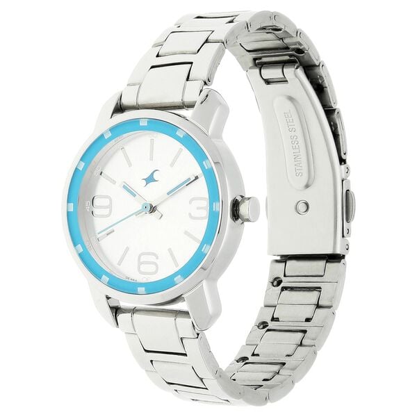 Fastrack 6111SM01 Quartz Analog Silver Dial Stainless Steel Strap Women’s Watch