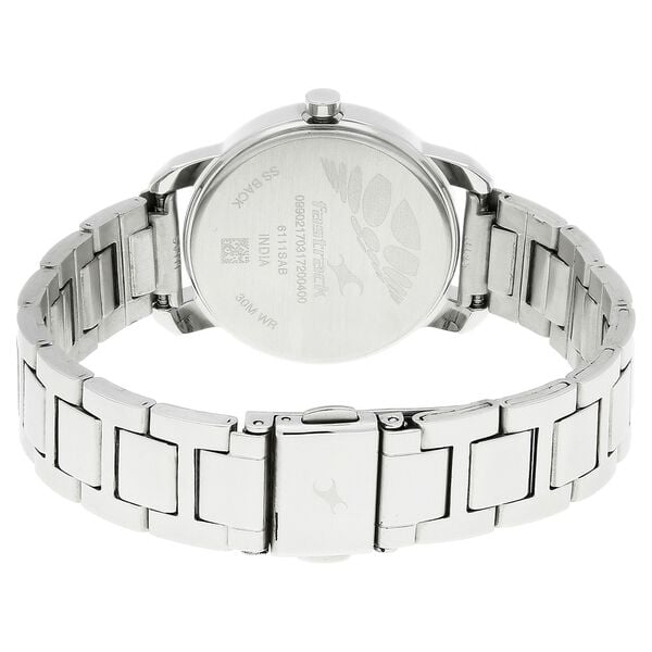 Fastrack 6111SM01 Quartz Analog Silver Dial Stainless Steel Strap Women’s Watch