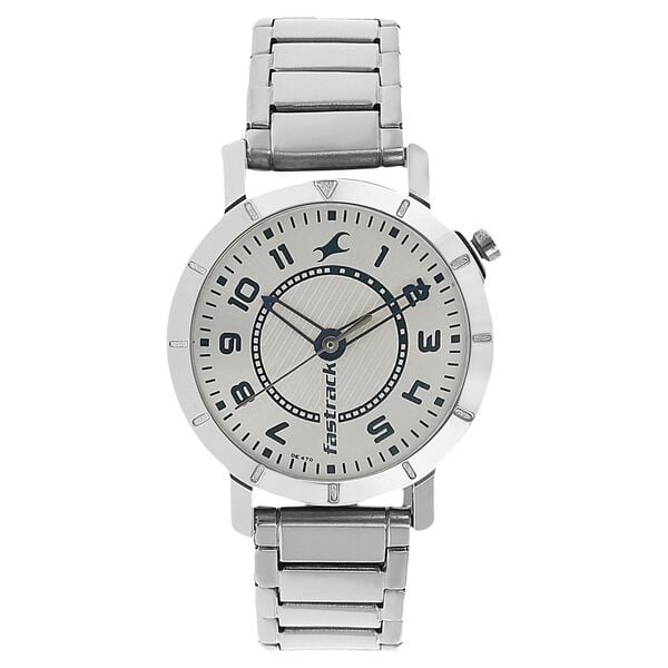 Fastrack 6112SM01 Quartz Analog Silver Dial Stainless Steel Strap Women’s Watch