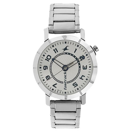 Fastrack 6112SM01 Quartz Analog Silver Dial Stainless Steel Strap Women’s Watch