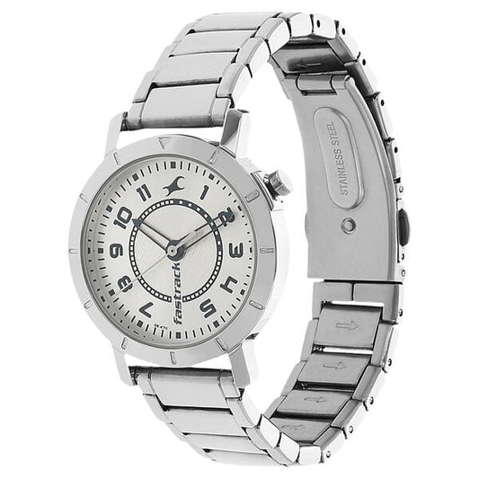 Fastrack 6112SM01 Quartz Analog Silver Dial Stainless Steel Strap Women’s Watch