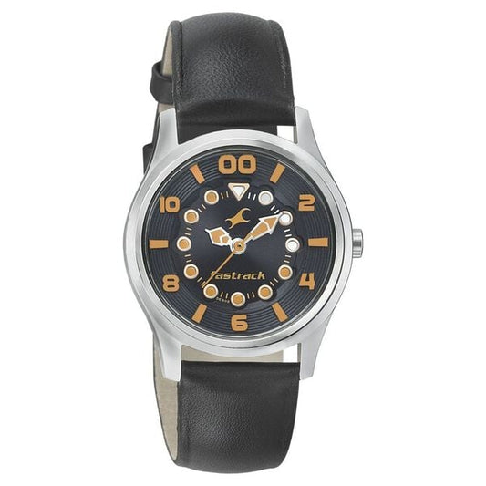Fastrack 6116SL02 Quartz Analog Silver Dial Leather Strap Watch for Women