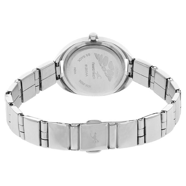 Fastrack 6125SM02 Analog Quartz Women Watch – Silver Dial, Stainless Steel Strap