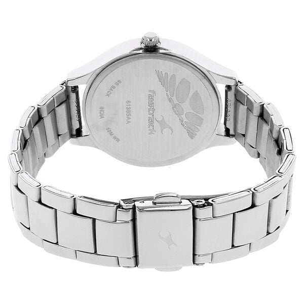 Fastrack 6138SM02 Quartz Analog Orange Dial Stainless Steel Strap Women’s Watch