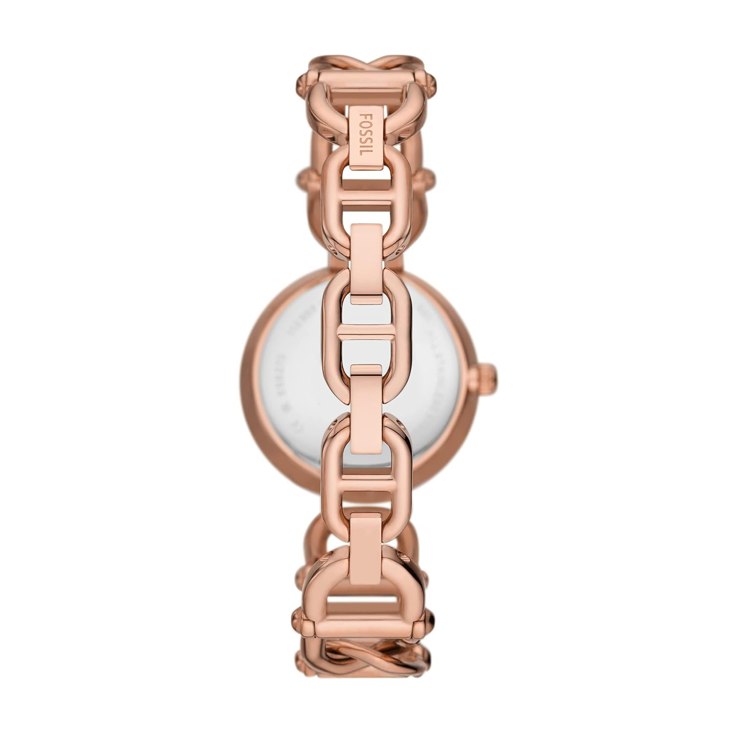 Fossil ES5273I Women's Quartz Analog Watch Silver Dial Rose Gold Stainless Steel Strap